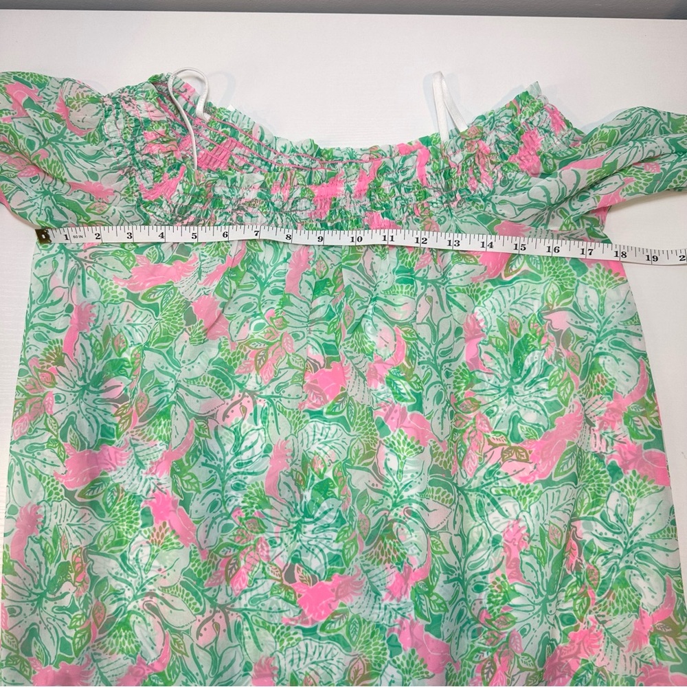 Lilly Pulitzer Maribeth Swim Cover-up, Botanical Green Just Wing It, XS - Picture 11 of 15